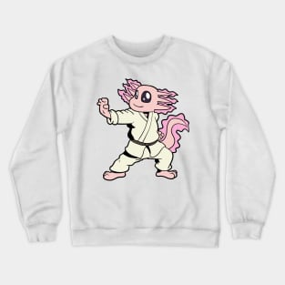 Comic Axolotl does karate Crewneck Sweatshirt